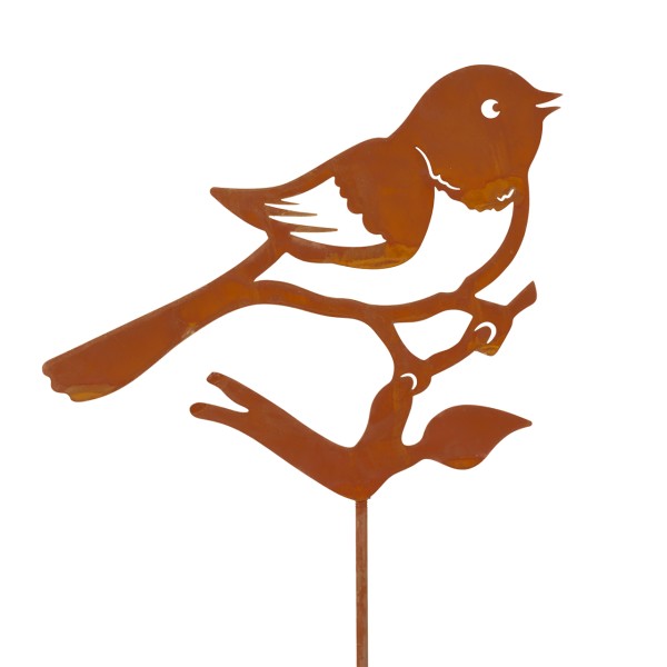 Edelrost Gartenstecker - Bird Single 