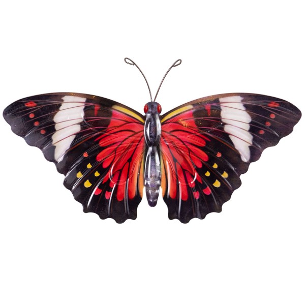 Wanddeko Metall 35cm Butterfly SCALET TIGER (4Stk)