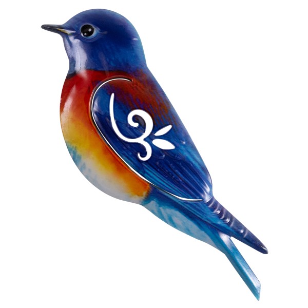 Wanddeko Metall 31cm BLUEBIRD (4Stk)