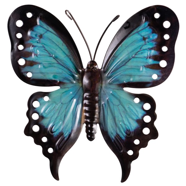 Wanddeko Metall 22cm Butterfly B-MORPHO (4Stk)